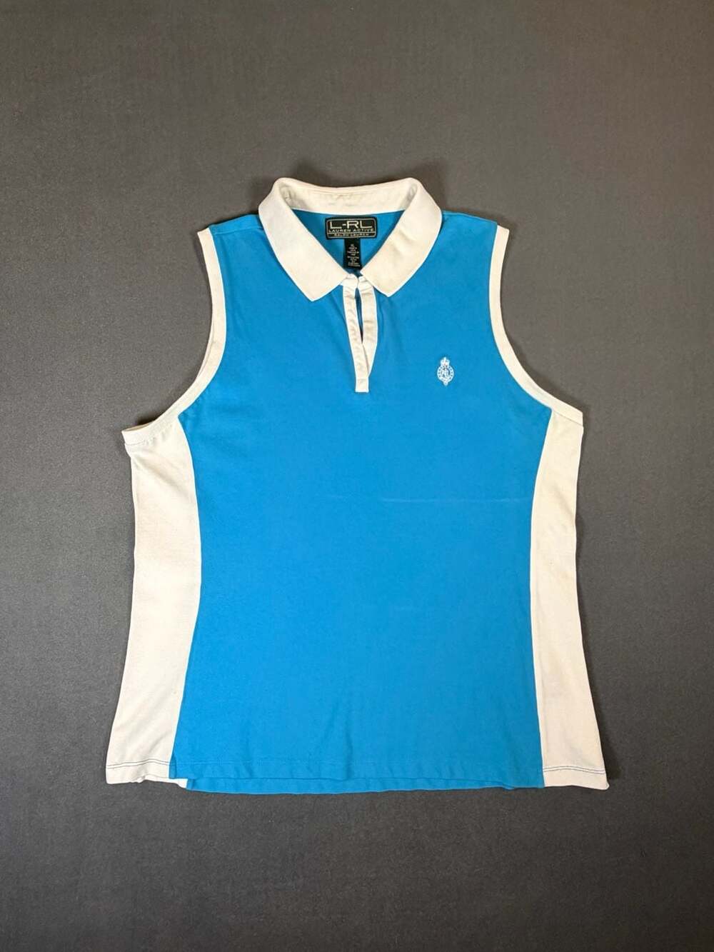 Lauren Active Ralph Lauren Sleeveless Polo Size XL Blue White